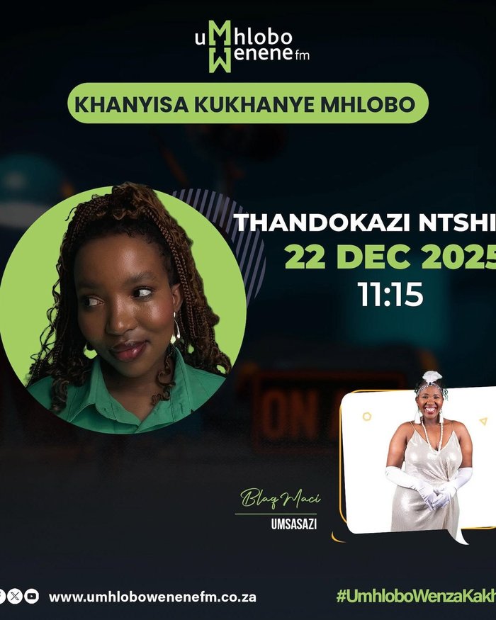 Thandokazi Ntshinga interviewed on Umhlobo Wenene FM's Khanyisa Kukhanye Mhlobo