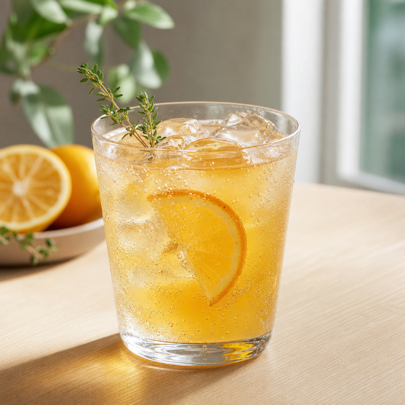 Honey citrus seltzer mocktail